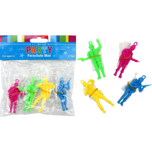 Plastic Toy Army Paratroopers (Pack of 4)