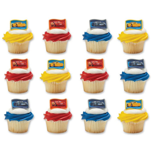 Cars 3 Next-Gen Racers Cupcake Rings (Pack of 12)