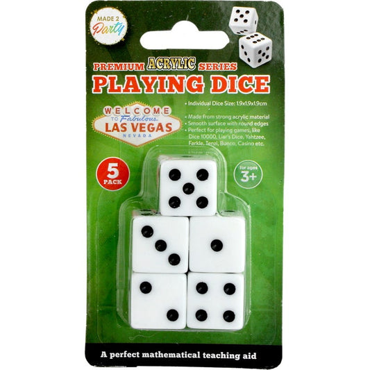 Playing Dice (Pack of 5)