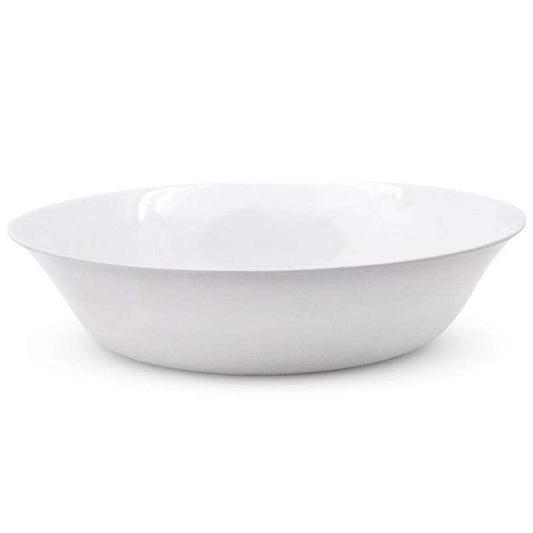 White Round Melamine Shallow Serving Bowl 30cm