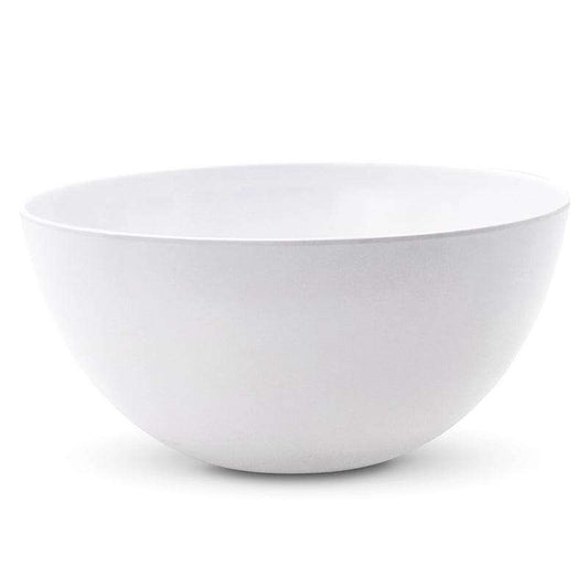 White Round Melamine Serving Bowl 25cm