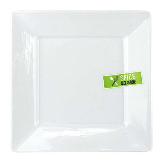 White Square Melamine Plate 20cm