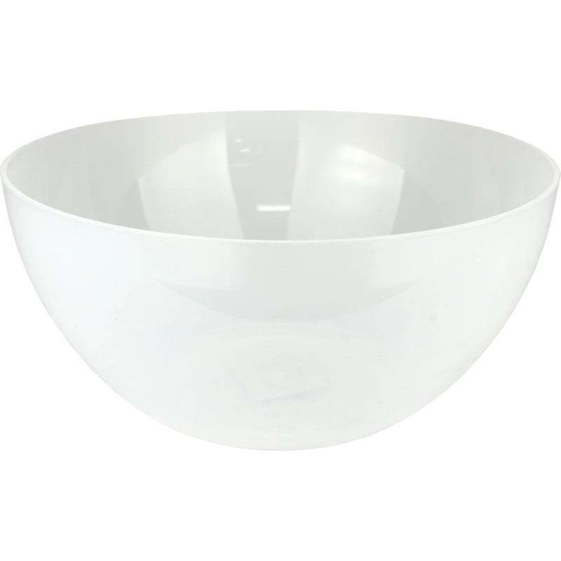 White Frosted Round Plastic Serving Bowl 25cm