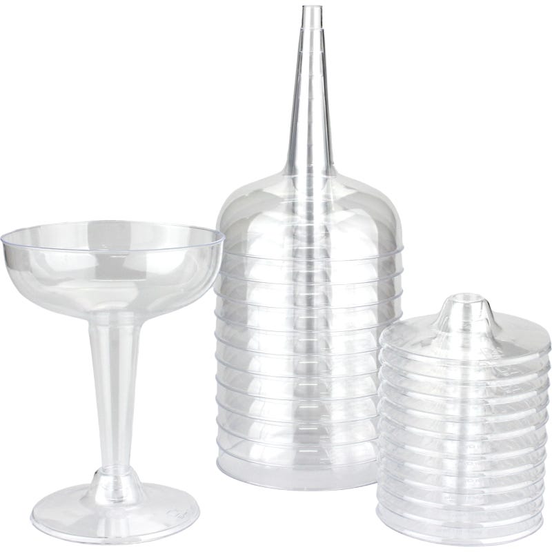 Plastic Cocktail Glasses (Pack of 12)