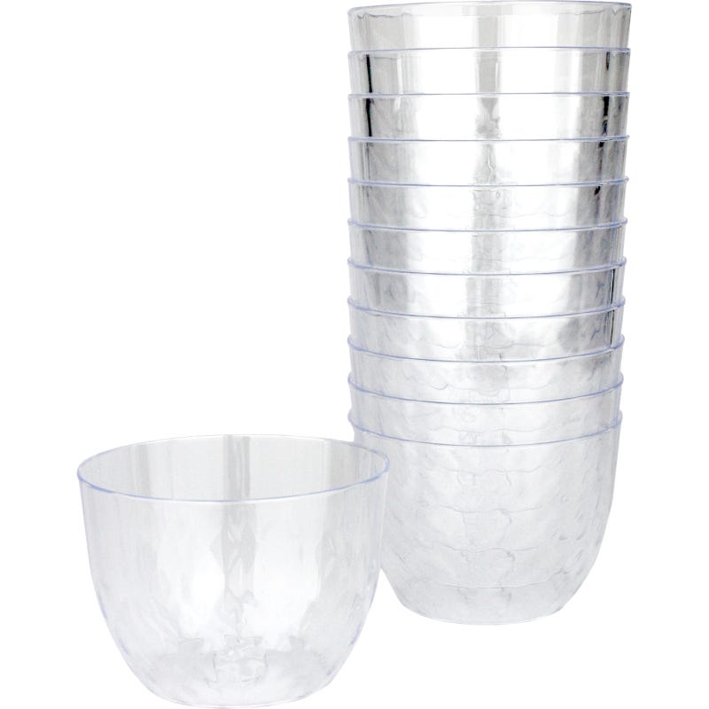 Mini Plastic Diamond Pattern Dessert Cups 5.7cm (Pack of 12)