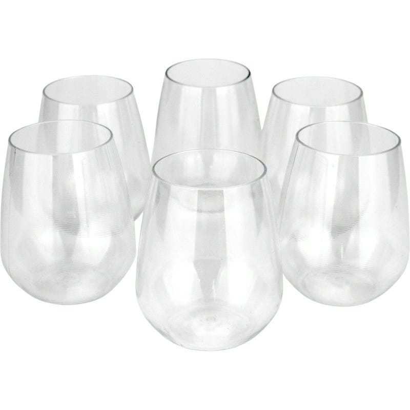 Mini Plastic Wine Dessert Cups 6.7cm (Pack of 6)