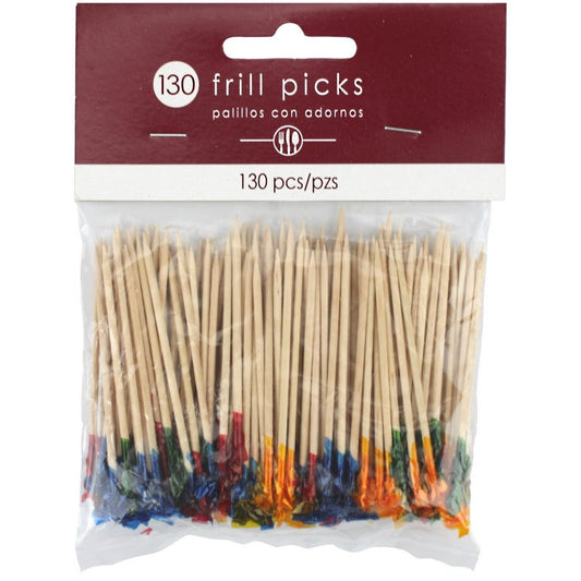 Cello Frilled Toothpicks (Pack of 130)