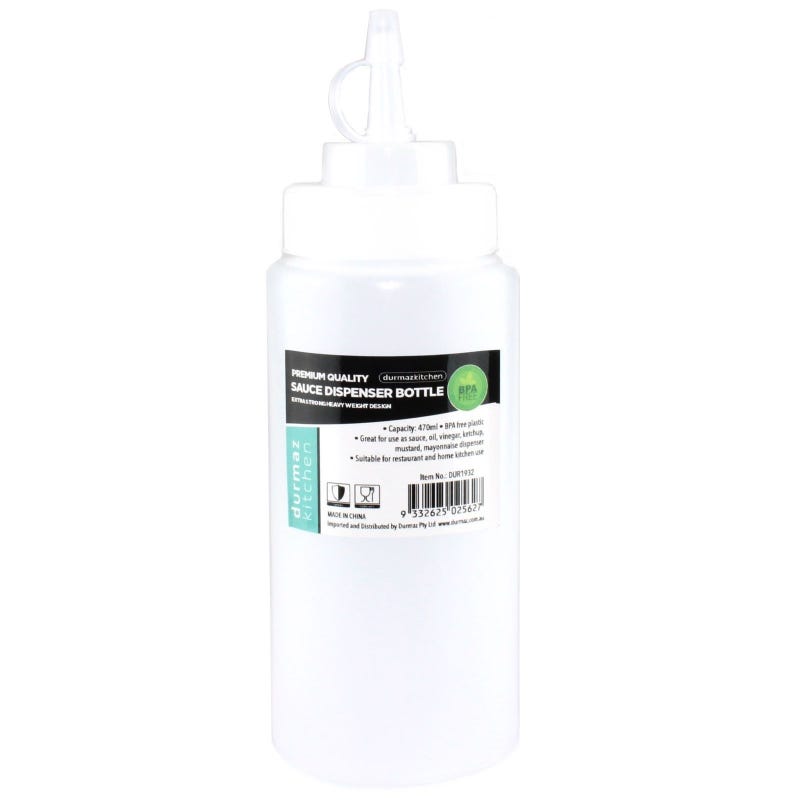 Clear Plastic Sauce Bottle 470ml