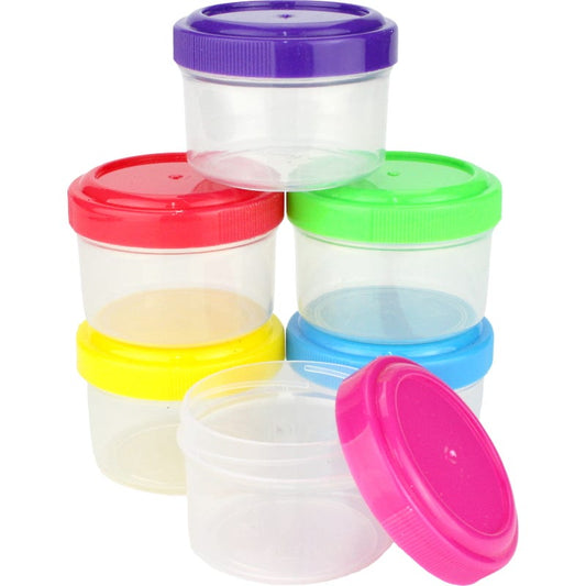 Mini Plastic Screw Top Dressing Containers (Pack of 6)