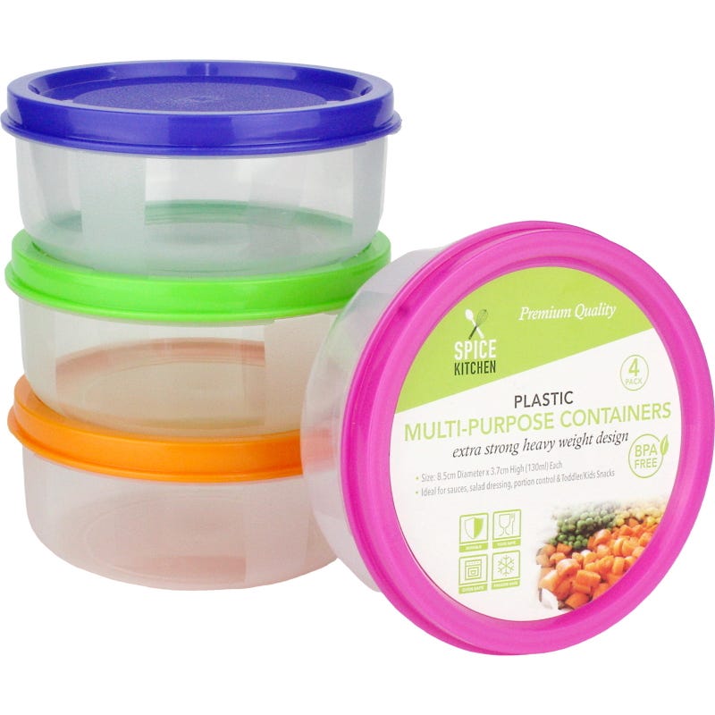 Round Multi-Purpose Containers (Pack of 4)