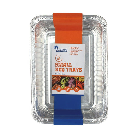 Foil Trays 220mm x 157mm x 48mm (Pack of 5)