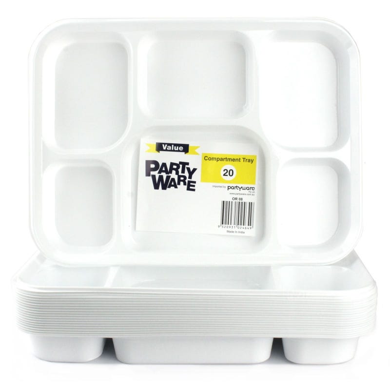 Plastic Bento Divider Trays (Pack of 20)