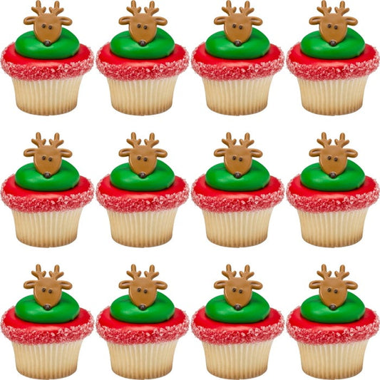 Reindeer Cupcake Rings (Pack of 12)