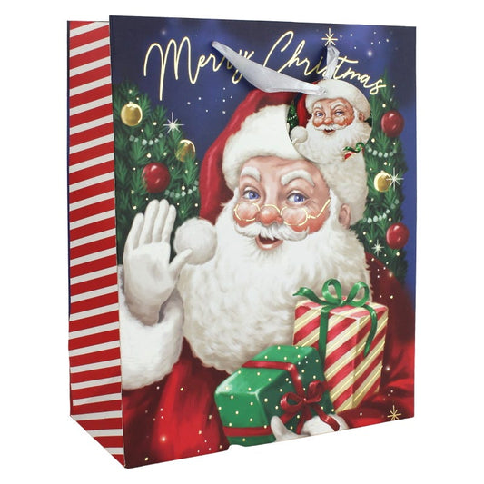 Traditional Father Christmas Paper Gift Bag 32cm