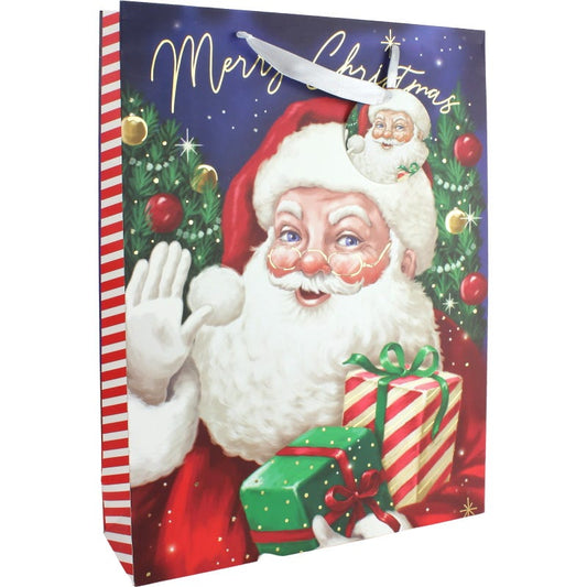 Traditional Father Christmas Paper Gift Bag 44cm