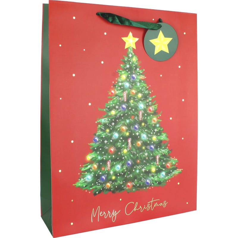 Christmas Tree Paper Gift Bag 44cm