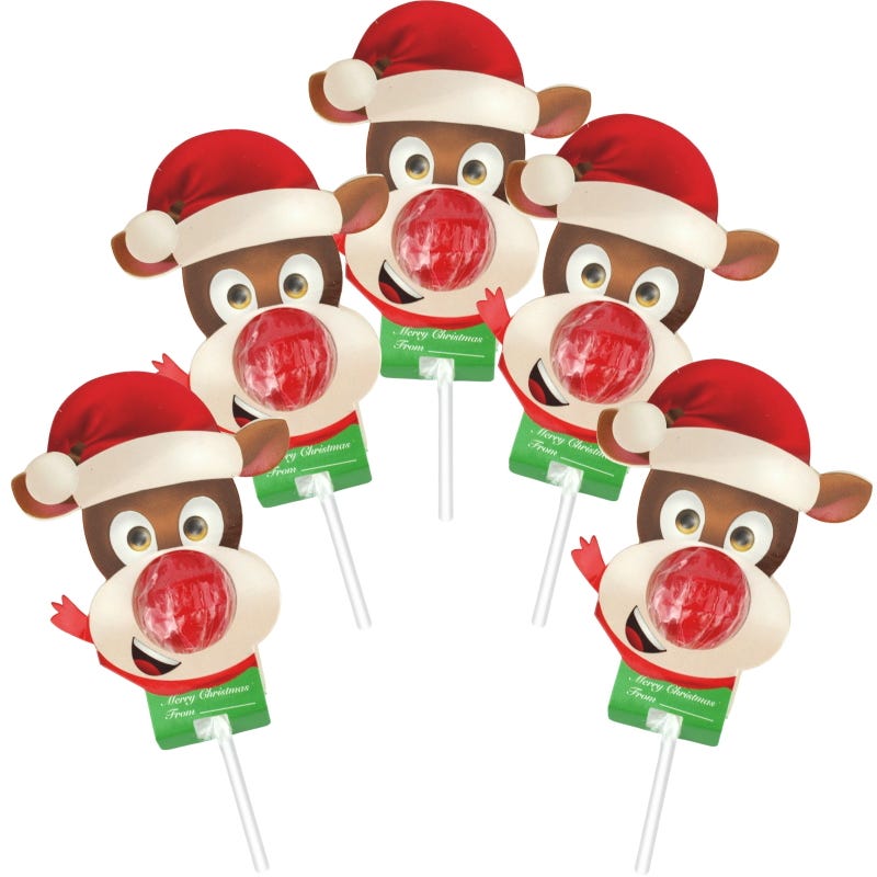 Rudolph Reindeer Lollipops (Pack of 5)