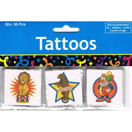 Circus Tattoos (Pack of 36)