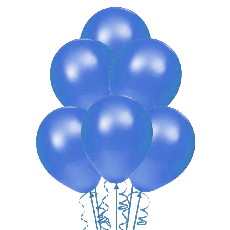 Royal Blue Party Balloons 25cm (Pack of 15)