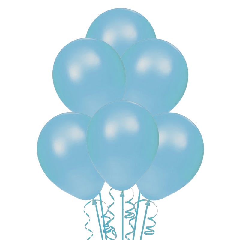 Light Blue Party Balloons 25cm (Pack of 15)