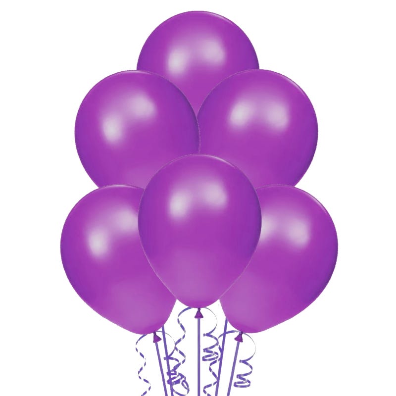 Purple Party Balloons 25cm (Pack of 15)