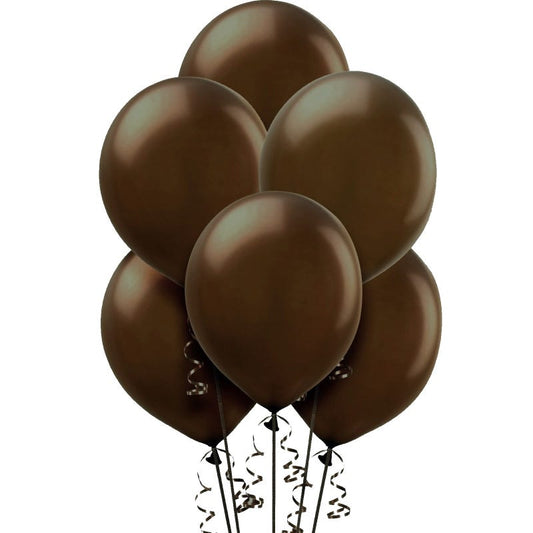 Dark Brown Balloons 30cm Round (Pack of 10)