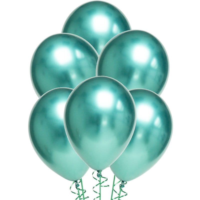 Chrome Green Balloons 30cm Round (Pack of 10)