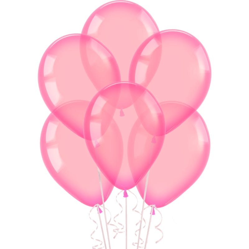 Neon Crystal Pink Balloons 30cm (Pack of 10)