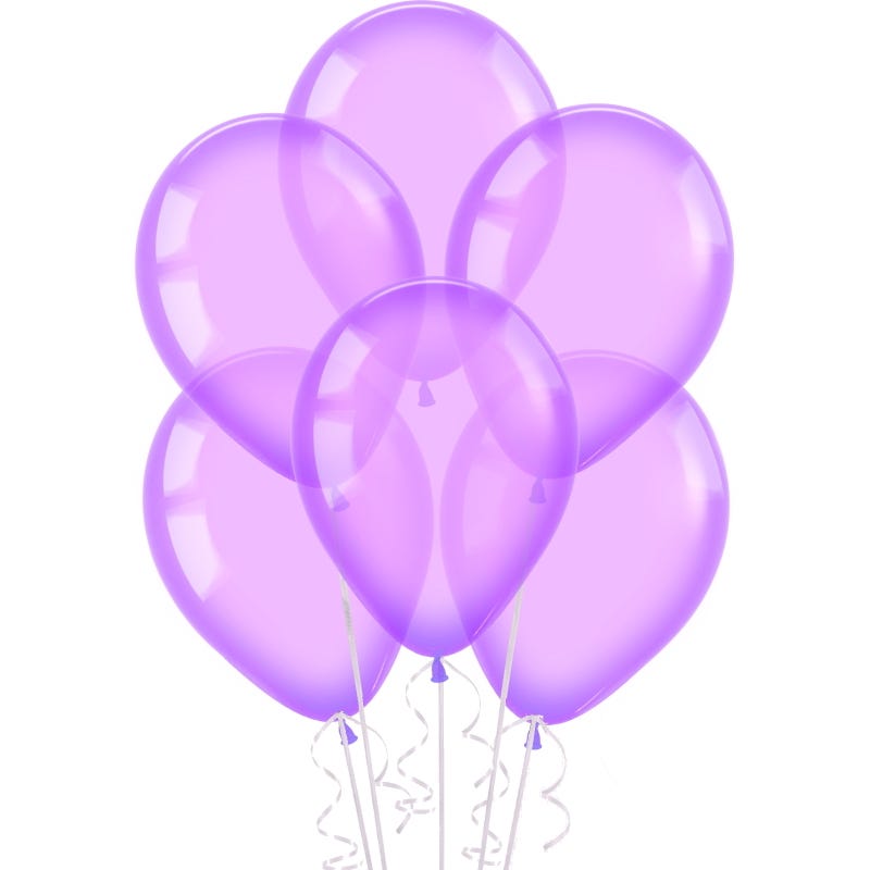 Neon Crystal Purple Balloons 30cm (Pack of 10)