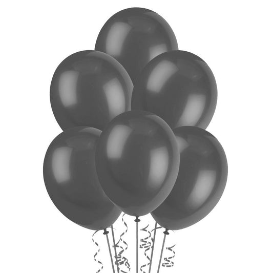 Black Latex Balloons 30cm Round (Pack of 50)