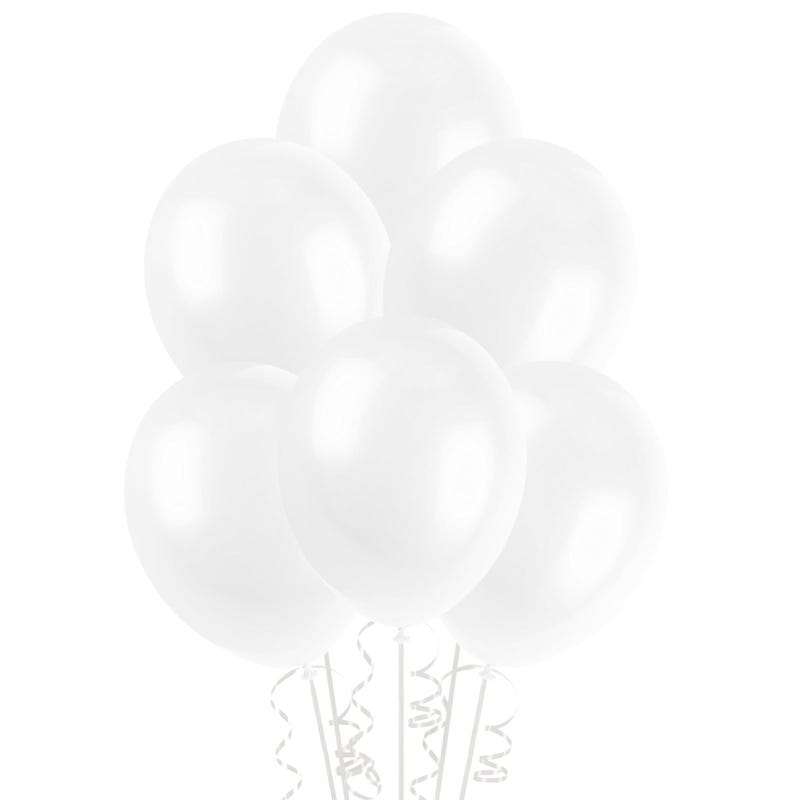 White Latex Balloons 30cm Round (Pack of 50)