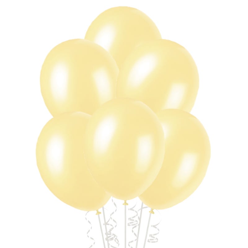 Ivory Pearl Latex Balloons 30cm (Pack of 50)