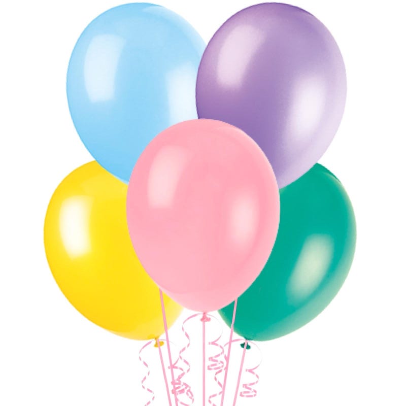 Assorted Latex Balloons Summer Colours 30cm Round (Pack of 50)