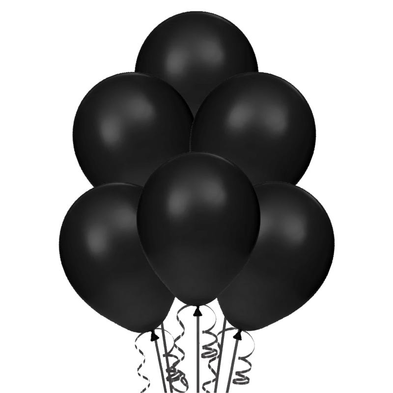 Black Party Balloons 30cm (Pack of 25)