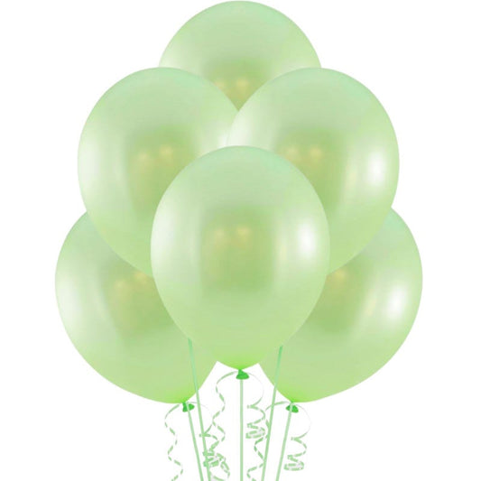 Mint Green Metallic Latex Balloons 30cm (Pack of 25)