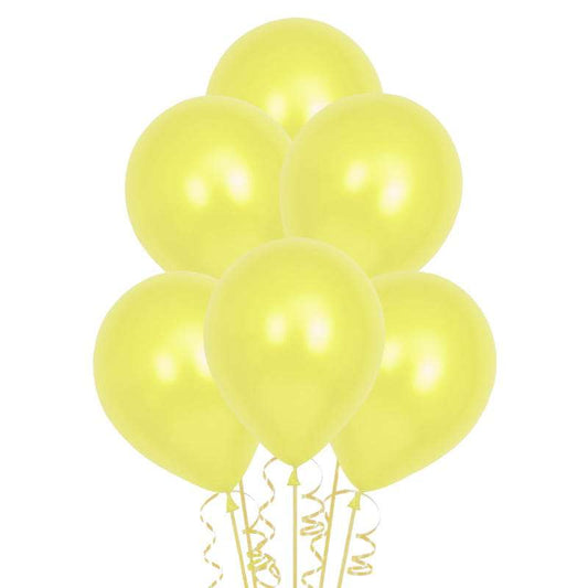 Yellow Metallic Latex Balloons 30cm (Pack of 25) COLBA3030YEL