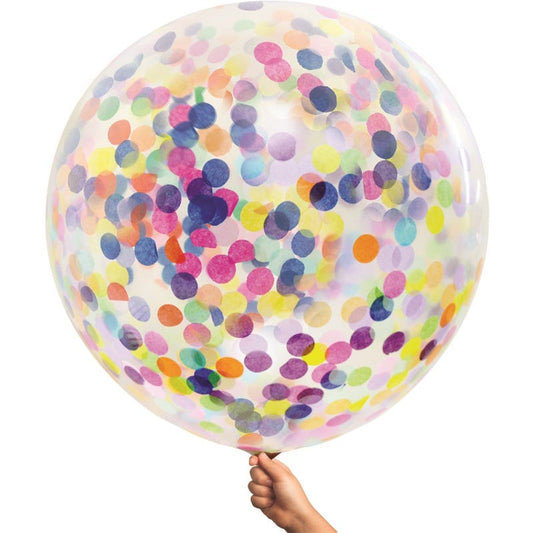 Multi Colour Jumbo Confetti Balloon 90cm