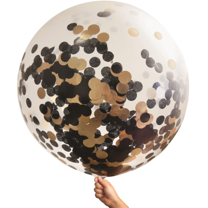 Rose Gold Jumbo Confetti Balloon 90cm