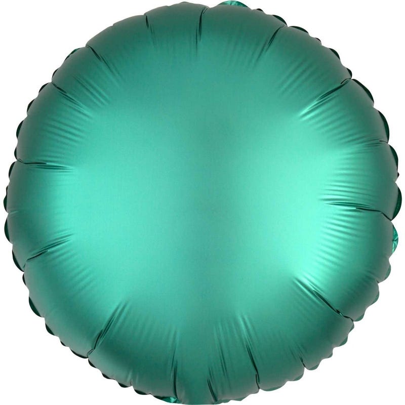 Round Shaped Teal Satin Luxe Foil Balloon 43cm