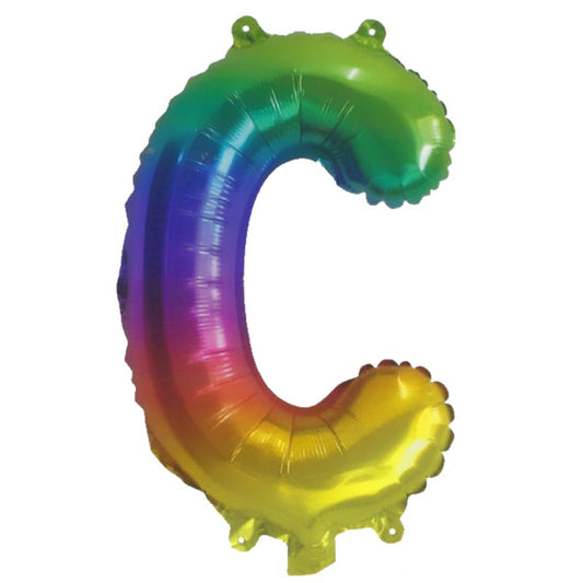 Rainbow Letter C Balloon 35cm