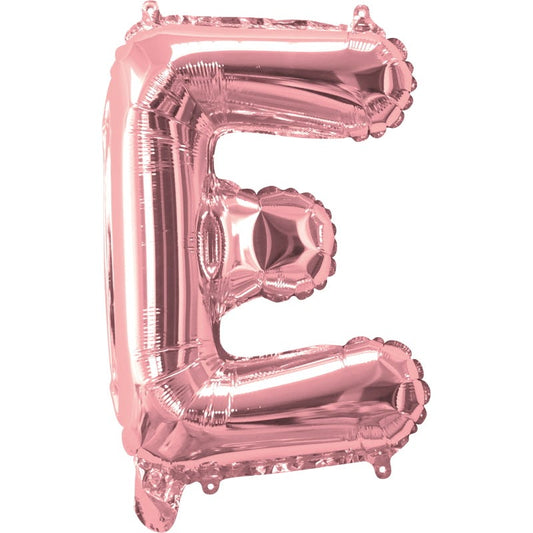 Rose Gold Letter E Balloon 35cm