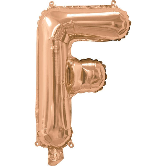 Rose Gold Letter F Balloon 35cm