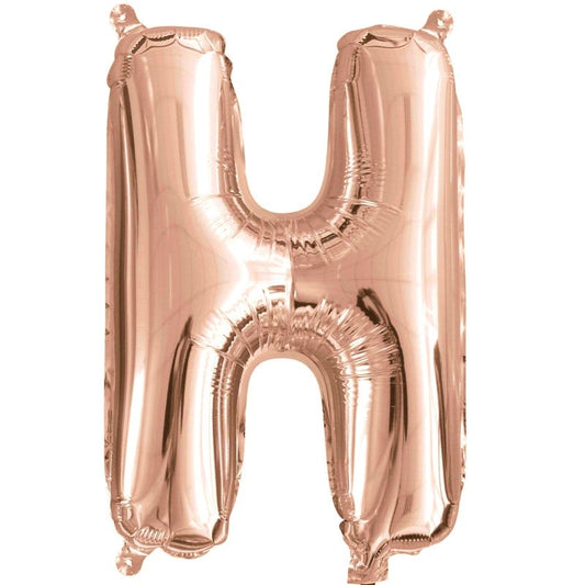 Rose Gold Letter H Balloon 35cm