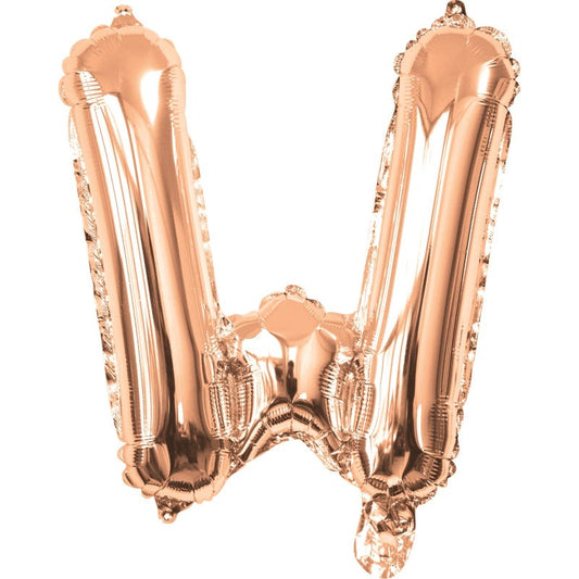 Rose Gold Letter W Balloon 35cm