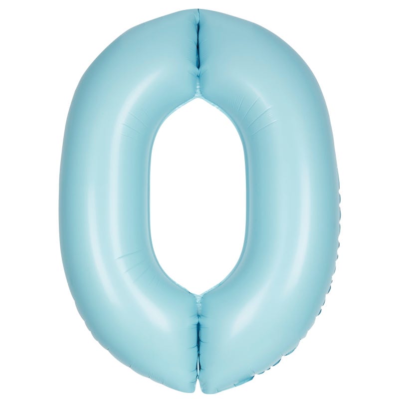 Pastel Matte Blue Foil 0 Balloon 86cm