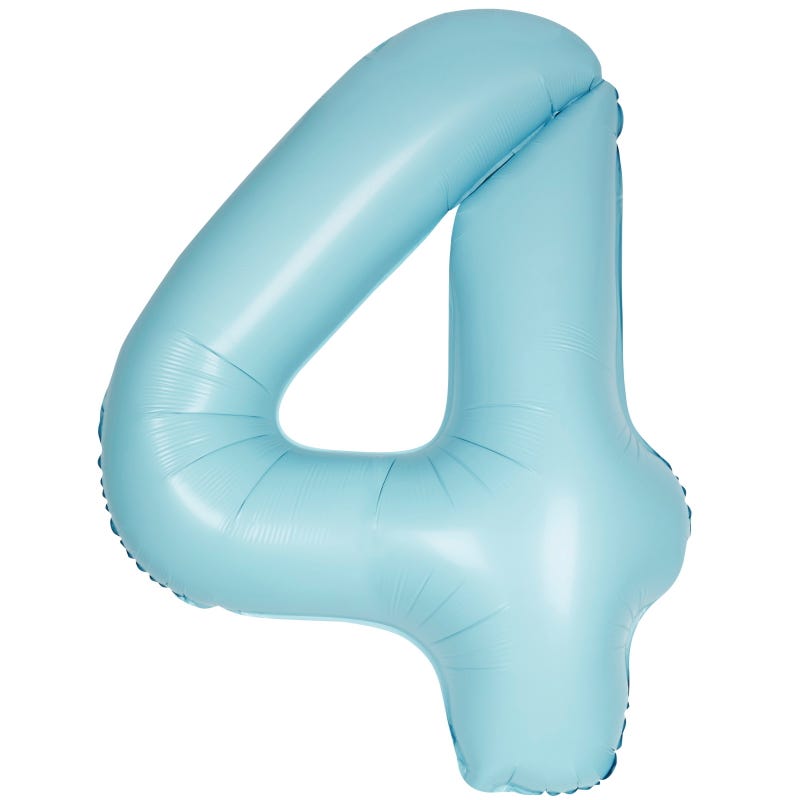 Pastel Matte Blue Foil 4 Balloon 86cm