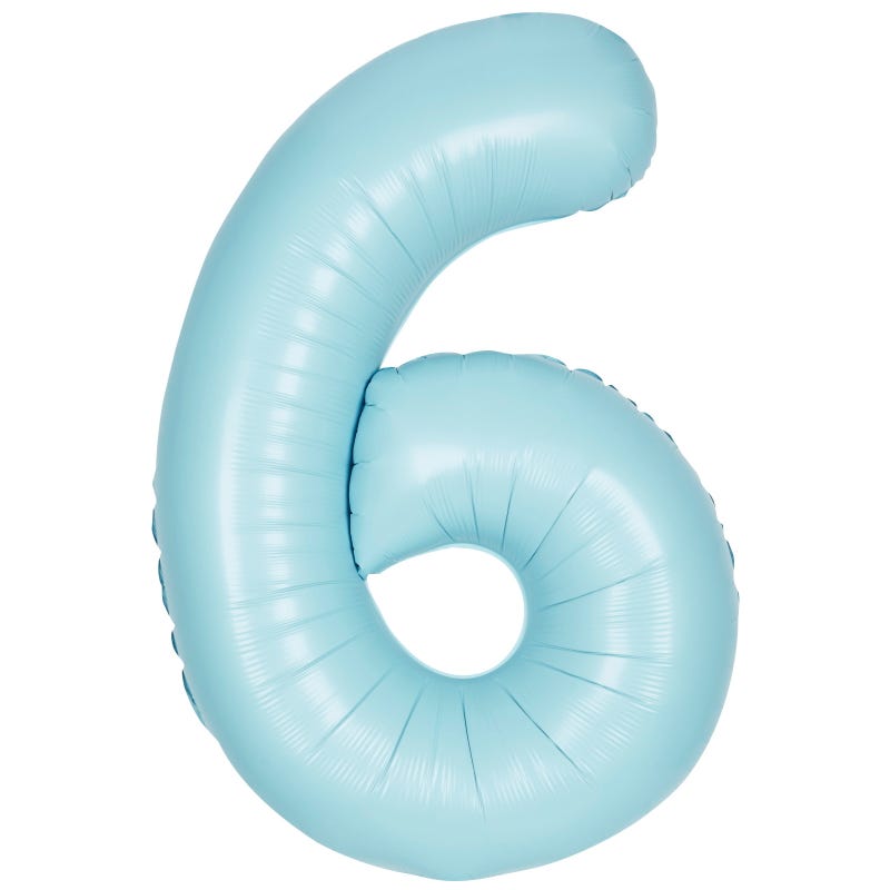 Pastel Matte Blue Foil 6 Balloon 86cm