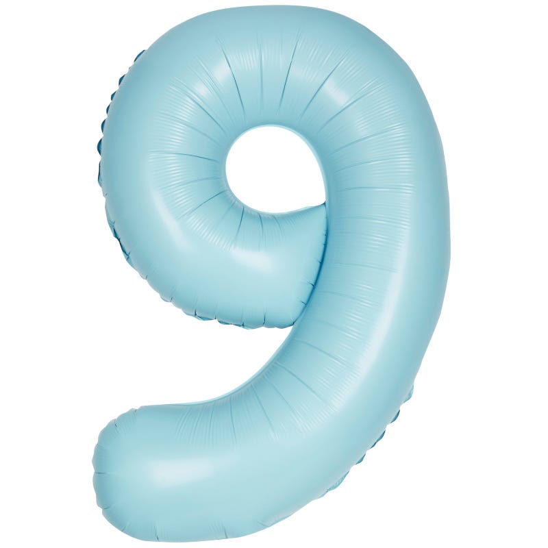 Pastel Matte Blue Foil 9 Balloon 86cm