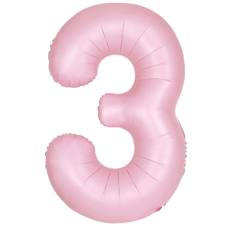 Pastel Matte Pink Foil 3 Balloon 86cm