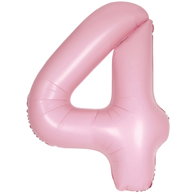 Pastel Matte Pink Foil 4 Balloon 86cm